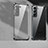 Silikon Schutzhülle Ultra Dünn Flexible Tasche Durchsichtig Transparent H05 für Samsung Galaxy S22 5G Schwarz