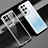 Silikon Schutzhülle Ultra Dünn Flexible Tasche Durchsichtig Transparent H08 für Samsung Galaxy S22 Ultra 5G Silber