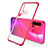 Silikon Schutzhülle Ultra Dünn Flexible Tasche Durchsichtig Transparent S01 für Huawei P20 Lite (2019) Rot