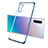 Silikon Schutzhülle Ultra Dünn Flexible Tasche Durchsichtig Transparent S01 für Samsung Galaxy Note 10 5G Blau