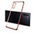 Silikon Schutzhülle Ultra Dünn Flexible Tasche Durchsichtig Transparent S01 für Samsung Galaxy Note 10 5G Rot