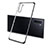Silikon Schutzhülle Ultra Dünn Flexible Tasche Durchsichtig Transparent S01 für Samsung Galaxy Note 10 5G Schwarz