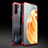Silikon Schutzhülle Ultra Dünn Flexible Tasche Durchsichtig Transparent Z01 für Oppo A91 Rot