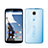Silikon Schutzhülle Ultra Dünn Hülle Durchsichtig Transparent für Google Nexus 6 Blau