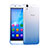 Silikon Schutzhülle Ultra Dünn Tasche Durchsichtig Farbverlauf für Huawei Y6 Blau