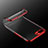 Silikon Schutzhülle Ultra Dünn Tasche Durchsichtig Transparent A12 für Apple iPhone 7 Plus Rot