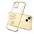 Silikon Schutzhülle Ultra Dünn Tasche Durchsichtig Transparent Blumen für Apple iPhone 14 Plus Gold