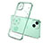 Silikon Schutzhülle Ultra Dünn Tasche Durchsichtig Transparent Blumen für Apple iPhone 14 Plus Grün