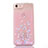 Silikon Schutzhülle Ultra Dünn Tasche Durchsichtig Transparent Blumen T01 für Apple iPhone 7 Rosa