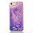 Silikon Schutzhülle Ultra Dünn Tasche Durchsichtig Transparent Blumen T01 für Apple iPhone 7 Violett
