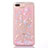 Silikon Schutzhülle Ultra Dünn Tasche Durchsichtig Transparent Blumen T01 für Apple iPhone 8 Plus Rosa