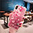 Silikon Schutzhülle Ultra Dünn Tasche Durchsichtig Transparent Blumen T01 für Apple iPhone Xs Max Rosa