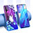 Silikon Schutzhülle Ultra Dünn Tasche Durchsichtig Transparent Blumen T01 für Huawei Nova 5 Blau