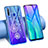 Silikon Schutzhülle Ultra Dünn Tasche Durchsichtig Transparent Blumen T02 für Huawei Honor 20 Lite Blau