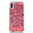 Silikon Schutzhülle Ultra Dünn Tasche Durchsichtig Transparent Blumen T04 für Apple iPhone Xs Max Rot