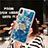 Silikon Schutzhülle Ultra Dünn Tasche Durchsichtig Transparent Blumen T25 für Apple iPhone Xs Blau