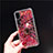 Silikon Schutzhülle Ultra Dünn Tasche Durchsichtig Transparent Blumen T25 für Apple iPhone Xs Rot