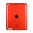 Silikon Schutzhülle Ultra Dünn Tasche Durchsichtig Transparent für Apple iPad 2 Rot