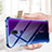 Silikon Schutzhülle Ultra Dünn Tasche Durchsichtig Transparent H01 für Oppo A9 Blau