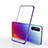 Silikon Schutzhülle Ultra Dünn Tasche Durchsichtig Transparent H01 für Oppo Reno3 Pro Violett