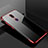 Silikon Schutzhülle Ultra Dünn Tasche Durchsichtig Transparent H02 für Oppo A9X Rot