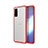 Silikon Schutzhülle Ultra Dünn Tasche Durchsichtig Transparent H02 für Samsung Galaxy S20 5G Rot