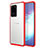 Silikon Schutzhülle Ultra Dünn Tasche Durchsichtig Transparent H02 für Samsung Galaxy S20 Ultra 5G Rot