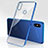 Silikon Schutzhülle Ultra Dünn Tasche Durchsichtig Transparent H03 für Xiaomi Mi Mix 3 Blau