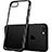 Silikon Schutzhülle Ultra Dünn Tasche Durchsichtig Transparent H07 für Apple iPhone SE3 (2022) Schwarz