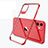 Silikon Schutzhülle Ultra Dünn Tasche Durchsichtig Transparent S03 für Apple iPhone 11 Rot