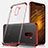 Silikon Schutzhülle Ultra Dünn Tasche Durchsichtig Transparent T02 für Xiaomi Pocophone F1 Rot