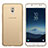 Silikon Schutzhülle Ultra Dünn Tasche Durchsichtig Transparent T03 für Samsung Galaxy J7 Plus Gold
