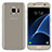 Silikon Schutzhülle Ultra Dünn Tasche Durchsichtig Transparent T04 für Samsung Galaxy S7 G930F G930FD Grau