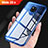 Silikon Schutzhülle Ultra Dünn Tasche Durchsichtig Transparent T07 für Huawei Mate 20 X Blau