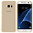 Silikon Schutzhülle Ultra Dünn Tasche Durchsichtig Transparent T07 für Samsung Galaxy S7 Edge G935F Gold
