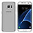 Silikon Schutzhülle Ultra Dünn Tasche Durchsichtig Transparent T07 für Samsung Galaxy S7 Edge G935F Grau