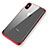 Silikon Schutzhülle Ultra Dünn Tasche Durchsichtig Transparent V11 für Apple iPhone Xs Max Rot