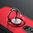 Silikon Schutzhülle und Kunststoff Tasche mit Fingerring Ständer für Xiaomi Redmi 5 Plus Rot