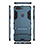 Silikon Schutzhülle und Kunststoff Tasche mit Ständer für OnePlus 5T A5010 Blau