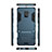 Silikon Schutzhülle und Kunststoff Tasche mit Ständer für Samsung Galaxy A8 (2018) A530F Cyan