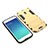 Silikon Schutzhülle und Kunststoff Tasche mit Ständer für Samsung Galaxy Amp Prime 3 Gold