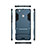Silikon Schutzhülle und Kunststoff Tasche mit Ständer für Xiaomi Redmi Y1 Blau