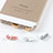 Staubschutz Stöpsel Passend Lightning USB Jack J05 für Apple iPad Mini Silber