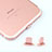 Staubschutz Stöpsel Passend Lightning USB Jack J06 für Apple iPhone 8 Plus Rosegold