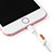 Staubschutz Stöpsel Passend Lightning USB Jack J07 für Apple iPhone SE3 (2022) Rosegold