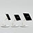 Universal Faltbare Ständer Tablet Halter Halterung Flexibel H06 für Apple iPad Mini 4 Weiß