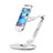 Universal Faltbare Ständer Tablet Halter Halterung Flexibel H08 für Apple iPad 3 Weiß