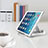 Universal Faltbare Ständer Tablet Halter Halterung Flexibel K16 für Apple iPad Mini 3 Silber