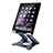 Universal Faltbare Ständer Tablet Halter Halterung Flexibel K18 für Apple iPad 10.2 (2020) Dunkelgrau