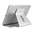 Universal Faltbare Ständer Tablet Halter Halterung Flexibel K21 für Apple iPad 10.2 (2020) Silber